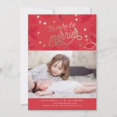 Carte de Noël faire-part de naissance (Devant)