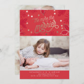 Carte de Noël faire-part de naissance (Devant / Derrière)