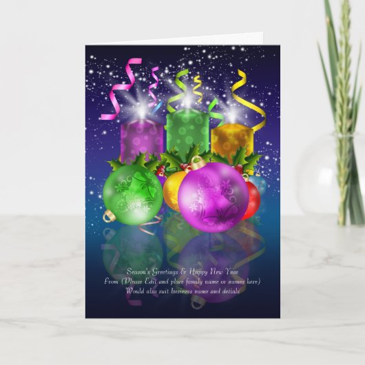 Carte de Noël faite sur commande des textes avec (Devant)
