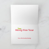 Carte de Noël faite sur commande flairée rouge de (Intérieur)