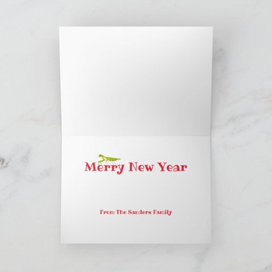 Carte de Noël faite sur commande flairée rouge de (Intérieur)