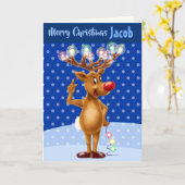 Carte de Noël faite sur commande "Joyeux Noël vos (Fleur jaune)