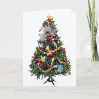 Carte de Noël faite varier le pas de famille