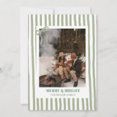 Carte de Noël familiale avec rayures (Devant)
