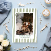 Carte de Noël familiale avec rayures