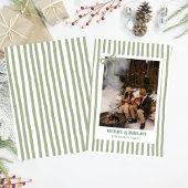 Carte de Noël familiale avec rayures
