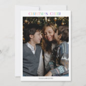 Carte de Noël familiale colorée avec 6 photos (Devant)