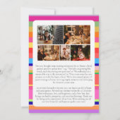 Carte de Noël familiale colorée avec 6 photos (Dos)