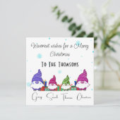 Carte de Noël familiale des Gnomes (Debout devant)