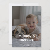 Carte de Noël familiale douillette et ludique Furr (Devant)