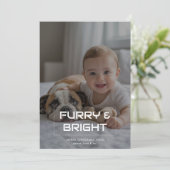 Carte de Noël familiale douillette et ludique Furr (Debout devant)