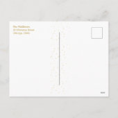 Carte de Noël Familiale Élégante Or (Dos)