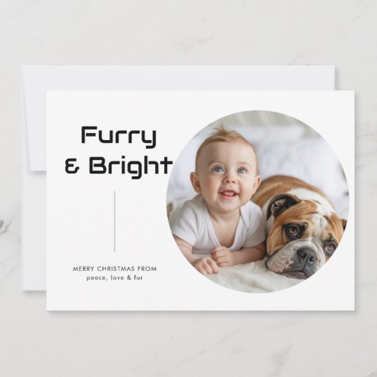 Carte de Noël familiale Fer & Bright (Devant)