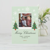 Carte de Noël Familiale Joyeux Noël (Debout devant)