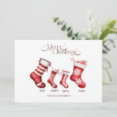 Carte de Noël familiale Joyeux Noël personnalisé (Debout devant)