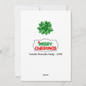 Carte de Noël familiale lumineuse et festive (Dos)