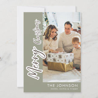 Carte de Noël familiale personnalisée | Moderne Ve