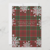 Carte de Noël familiale rustique avec plaid (Dos)