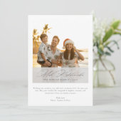 Carte de Noël familiale tropicale Mele Kalikimaka (Debout devant)