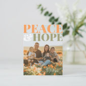 Carte de Noël famille de vacances Peace and Hope (Debout devant)