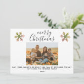 Carte de Noël Famille Joyeux Noël Script Flocon de (Debout devant)