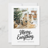 Carte de Noël Famille Moderne Minimaliste Joyeux T (Devant)