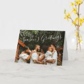 Carte de Noël Famille Photo Cute (Fleur jaune)