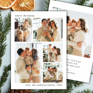 Carte de Noël Famille Photo Minimaliste 5