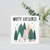 Carte de Noël Famille Pine d'hiver (Debout devant)