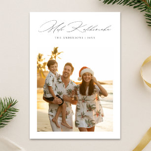 Carte de Noël Famille Tropicale Mele Kalikimaka