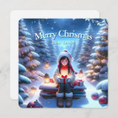 Carte de Noël fantaisiste (Devant / Derrière)