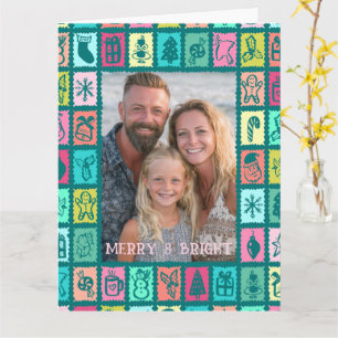 Carte de Noël Fantaisiste avec Message PHOTO Perso