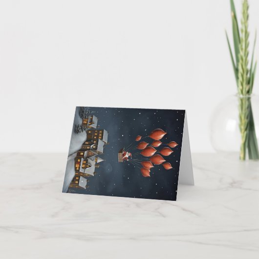 Carte de Noël fantaisiste du Père Noël - Intérieur (Devant)