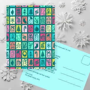 Carte de Noël Fantaisiste Grille Douce Personnalis