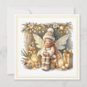 Carte de Noël Fée de Noël – Fantaisie (Devant)