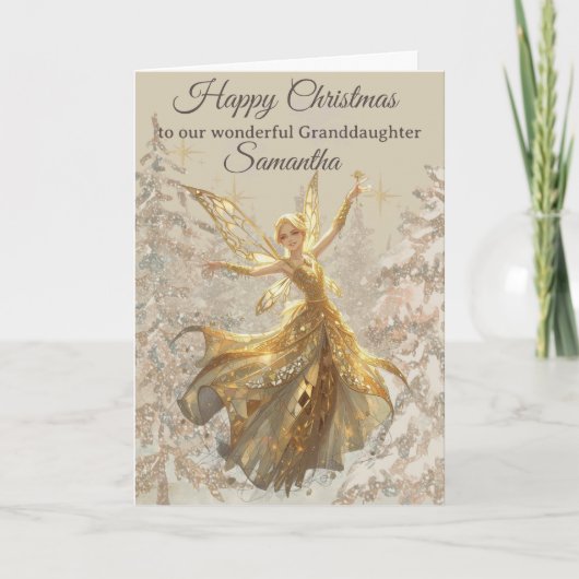 Carte de Noël Fée pour Petite-Fille (Devant)