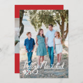 Carte de Noël Feliz Navidad (Devant / Derrière)
