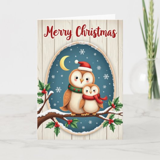 Carte de Noël Fenêtre enneigée (Devant)
