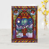 Carte de Noël Fenêtres d'Hiver (Fleur jaune)