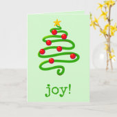 Carte de Noël Festif Tree (Fleur jaune)
