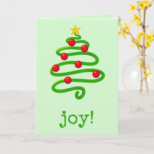 Carte de Noël Festif Tree (Fleur jaune)