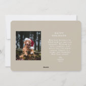 Carte de Noël Festive 3 photos (Dos)