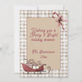 Carte de Noël festive à carreaux Photo (Dos)