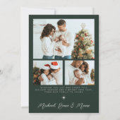 Carte de Noël festive avec arche florale pour phot (Dos)