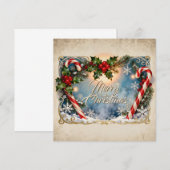 Carte de Noël festive avec éclat (Devant / Derrière)