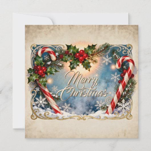 Carte de Noël festive avec éclat (Devant)