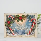 Carte de Noël festive avec éclat (Debout devant)