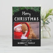 Carte de Noël festive avec texte personnalisable e (Debout devant)