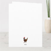 Carte de Noël festive avec un faisan (Dos)