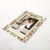 Carte de Noël Festive Bordure Dorée (Rotation)